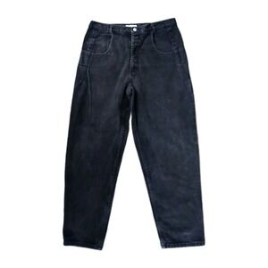 Vintage Guess Jeans Men 34 X 30" Black Loose Fit Tapered Denim Y2K Made USA